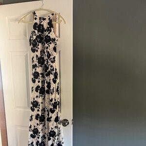 Jovani black white gown